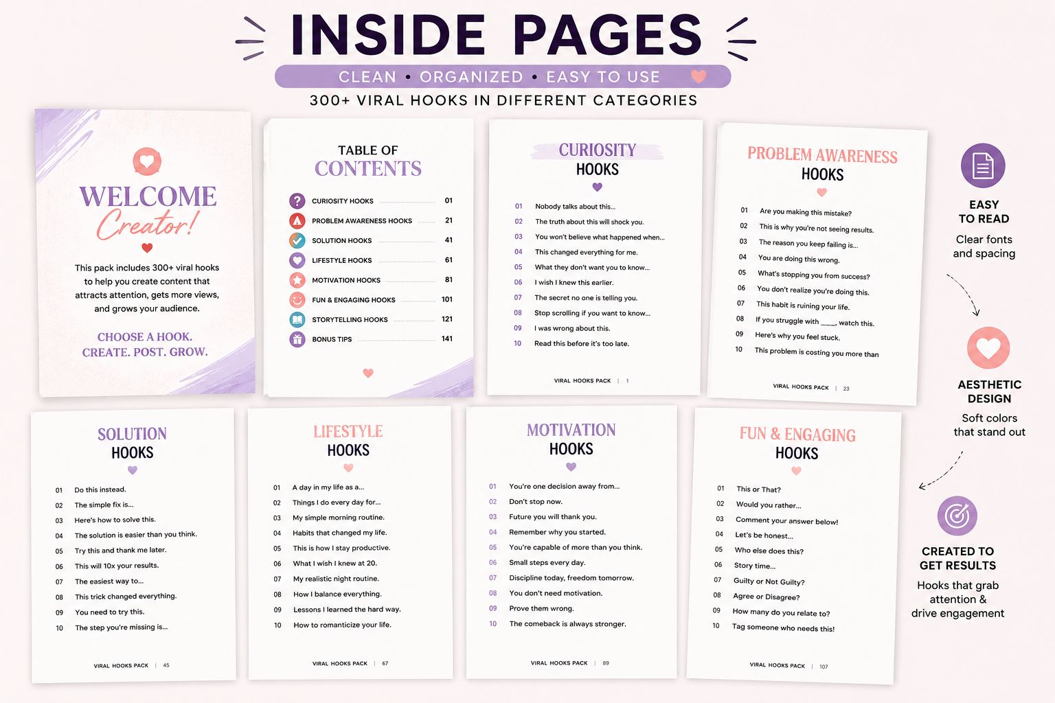 Viral Hooks Pack 300 Ready-to-Use Social Media Hooks for Creators - الصورة 2