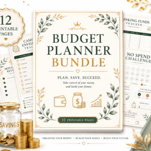 Budget Planner Bundle PDF | Budget Binder, Expense Tracker, Savings Tracker & Debt Tracker | A4 Printable